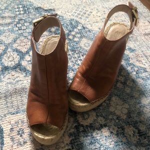 Kenneth Cole leather wedges